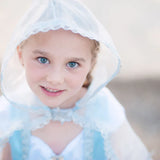 Capa Reina de Organza Azul