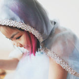 Capa Reina de Organza Azul