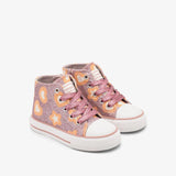 Zapatillas altas Brillo en la Oscuridad Rosas