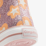 Zapatillas altas Brillo en la Oscuridad Rosas