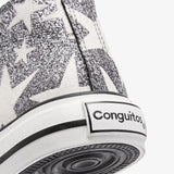 Zapatillas altas Brillo en la Oscuridad Plateadas