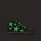 Zapatillas altas Brillo en la Oscuridad Plateadas