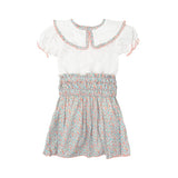 Vestido con Cuello y Falda Floral