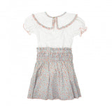 Vestido con Cuello y Falda Floral