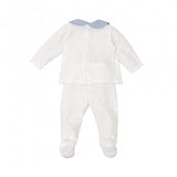 Conjunto Polaina Nido Abeja Azul