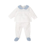 Conjunto Polaina Nido Abeja Azul