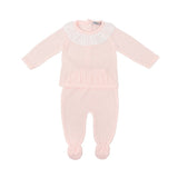 Conjunto Polaina Punto Rosa Manga Larga