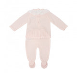 Conjunto Polaina Punto Rosa Manga Larga