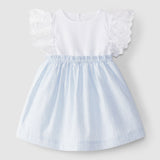 Vestido blanco y azul