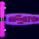 Patinete Mini Micro Deluxe Glow Led Rosa Escarcha