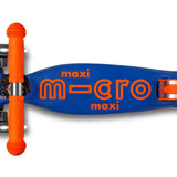 Patinete Maxi Deluxe Plegable Neon Led Azul-Naranja