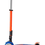 Patinete Maxi Deluxe Plegable Neon Led Azul-Naranja