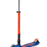 Patinete Maxi Deluxe Plegable Neon Led Azul-Naranja