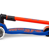 Patinete Maxi Deluxe Plegable Neon Led Azul-Naranja