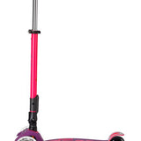 Patinete Maxi Deluxe Plegable Neon Led Lila-Rosa