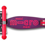 Patinete Maxi Deluxe Plegable Neon Led Lila-Rosa