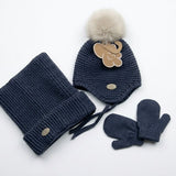 Conjunto 3 Piezas Bebé - Gorro, Cuello y Manoplas