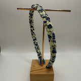 Diadema Print Flor Azul Amarilla