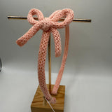 Diadema Crochet Lazo Rosa