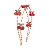 Doble Diadema Stripy Cherry