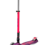 Patinete Maxi Deluxe Plegable Neon Led Lila-Rosa