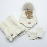 Conjunto 3 Piezas Bebé - Gorro, Cuello y Manoplas