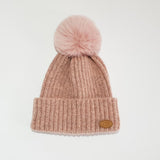 Gorro rosa jaspeado