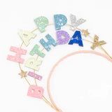 Diadema con Purpurina de Feliz Cumpleaños
