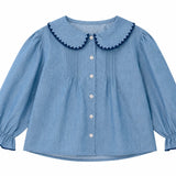 Camisa Denim Niña Manga Larga