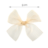 Pinza con Lazo Organza con sutiles Rayas Lino
