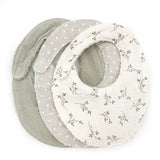 Set 3 Baberos Olive Bloom