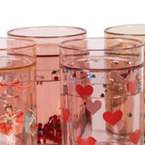 Set 4 Vasos Glitter Rosa