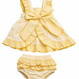 Vestido con Braguita Rayas Amarillo