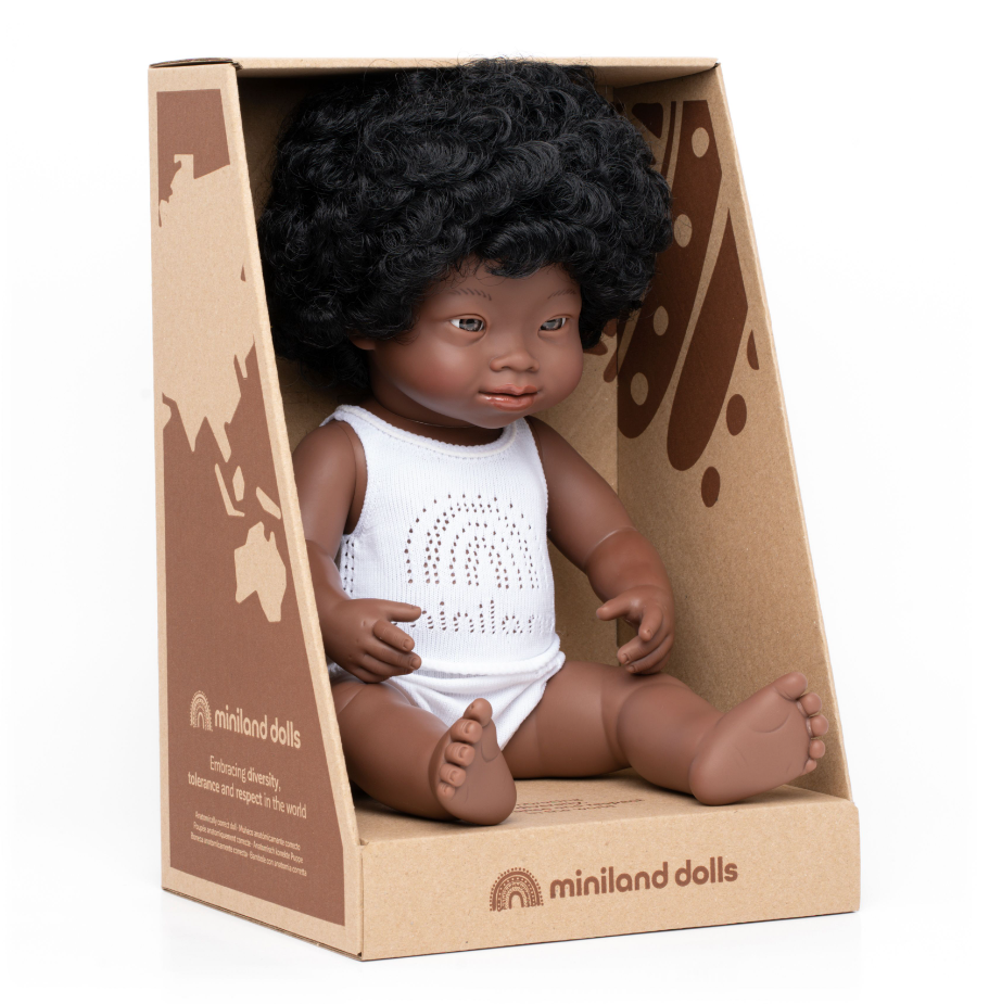 Muñeca africana síndrome Down