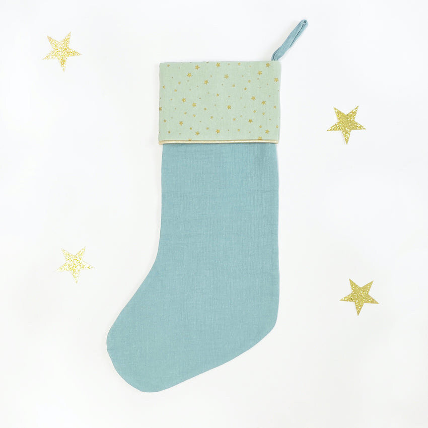 Calcetín de Navidad azul