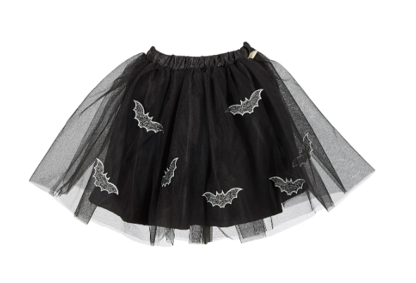 Falda negra estampada
