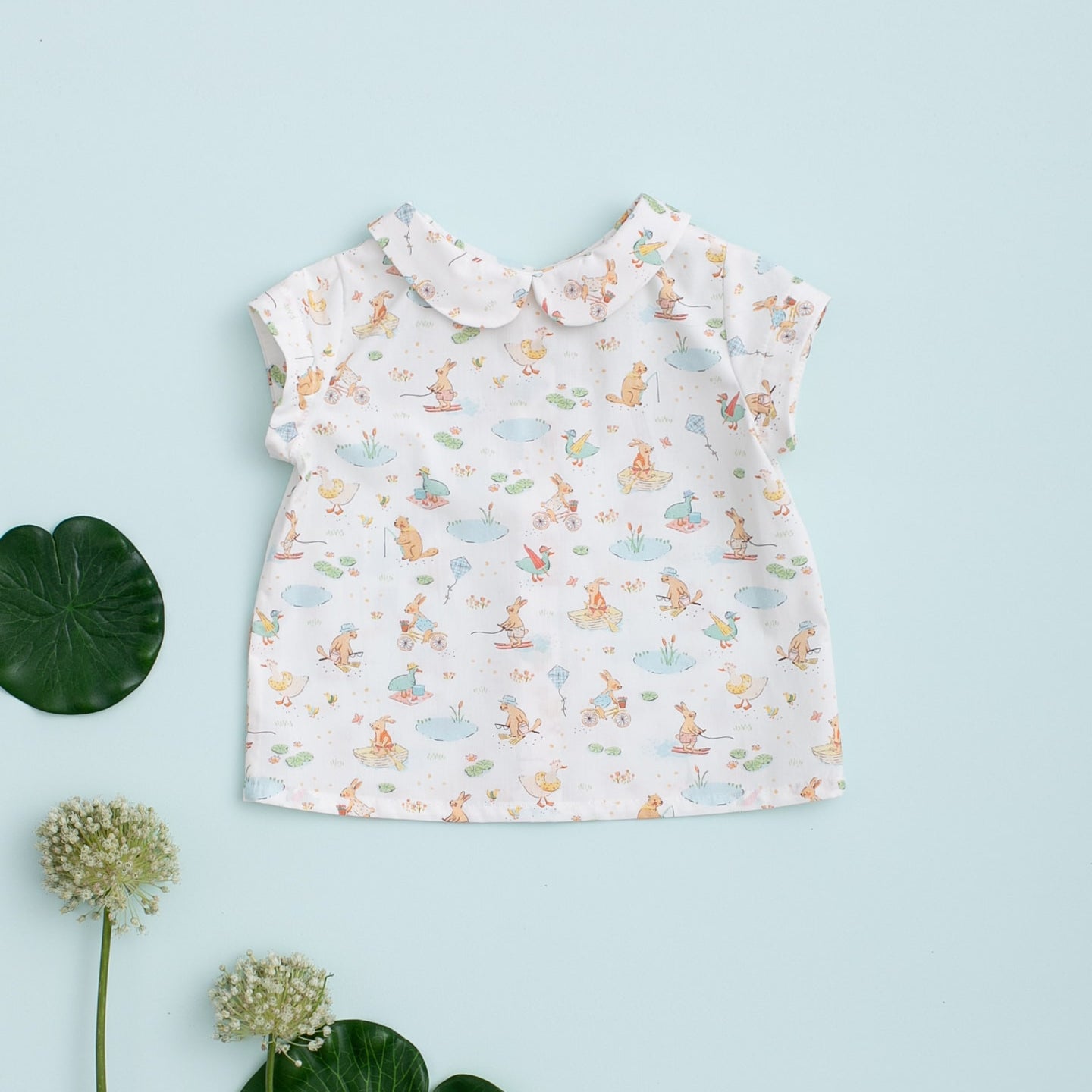 Camisa cuello bebé animalitos