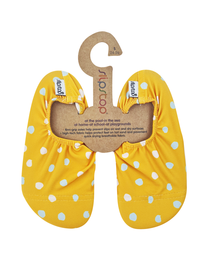 Slip stop lunares mostaza