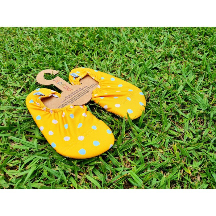 Slip stop lunares mostaza