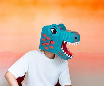 Mascara 3d dinosaurio